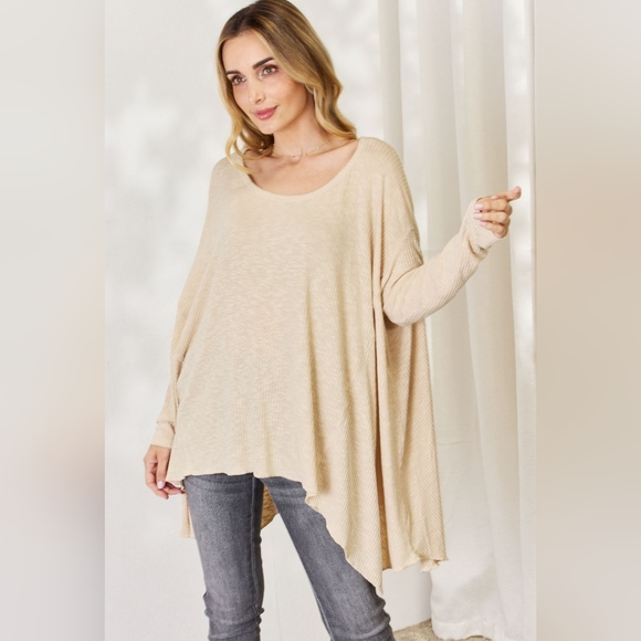 HEYSON Full Size Oversized Sharkbite Hem Top Plus Size Available - Picture 7 of 10